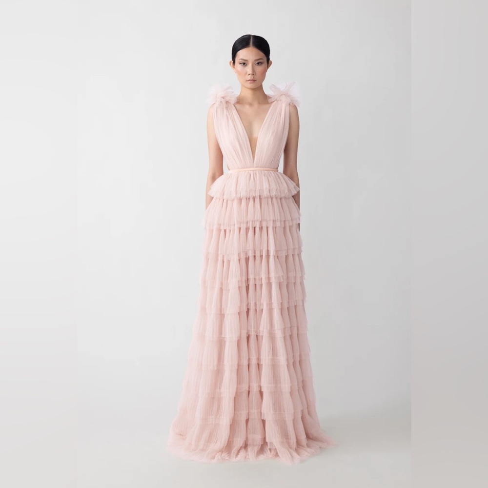 Sau Lee Sabrina Tulle Gown
